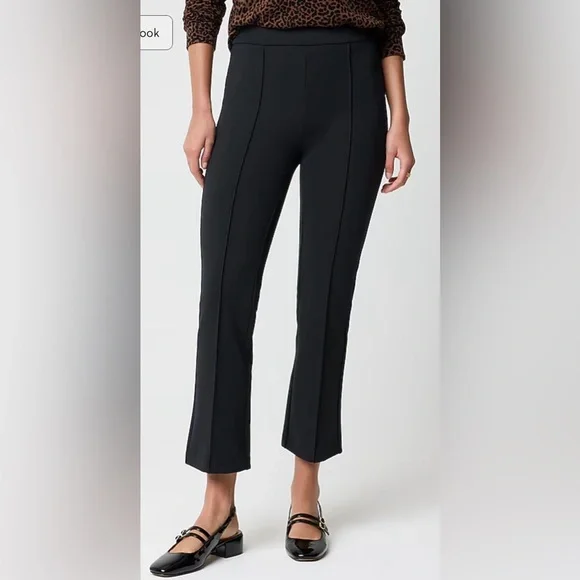 *NWT J Crew Factory black ponte cropped pull-on pants womens 6 - Picture 2 of 8